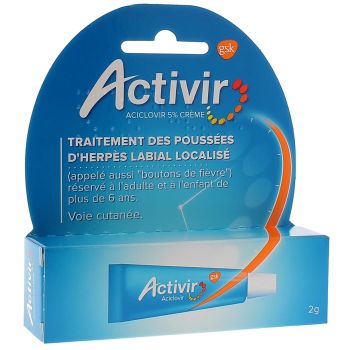 Activir 5% crème - tube de 2 g