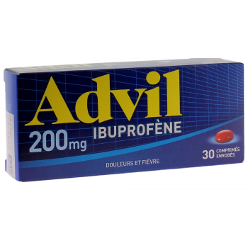 Advil 200mg comprimé enrobé - boîte de 30 comprimés