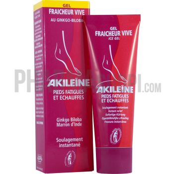 Gel fraicheur vive pieds fatigués et échauffés Akileïne - tube de 50 ml