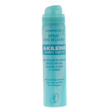 Spray cryo relaxant jambes légères Akileïne - spray de 75 ml