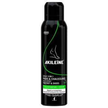 Spray 3 en 1 pieds et chaussures Akileïne - spray de 150 ml