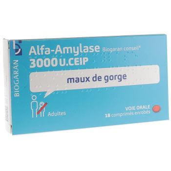 Alfa-amylase Biogaran comprimé - boite de 18 comprimés