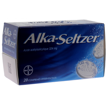 Alka Seltzer 324mg comprimé effervescent - boîte de 20 comprimés