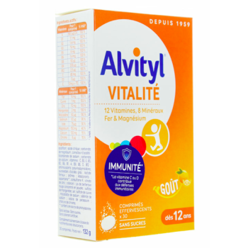 Alvityl Vitalité effervescent goût orange - boîte de 30 comprimés effervescents