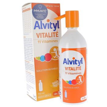 Alvityl sirop multivitamines goût fruits rouges - flacon de 150 ml