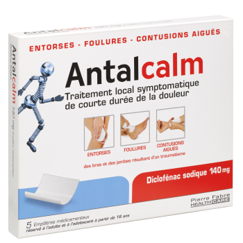 Antalcalm 140 mg emplâtre médicamenteux - boite de 5 emplâtres