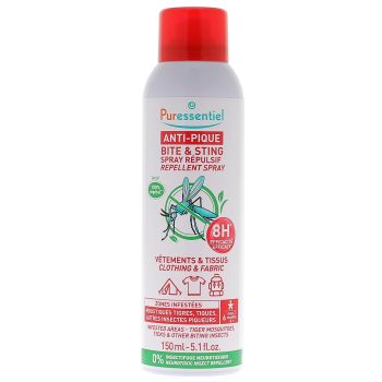 Anti-pique spray répulsif vêtements & tissus Puressentiel - spray de 150 ml