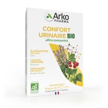 Arkofluide Confort urinaire bio Arkopharma - boîte de 20 ampoules