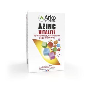 Azinc vitalité Arkopharma - boîte de 60 gélules