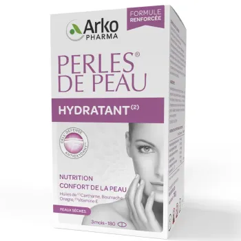 Perles de peau hydratant Arkopharma - boîte de 180 gélules