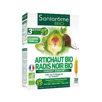 Artichaut Radis Noir Bio foie Santarome - boite de 20 ampoules