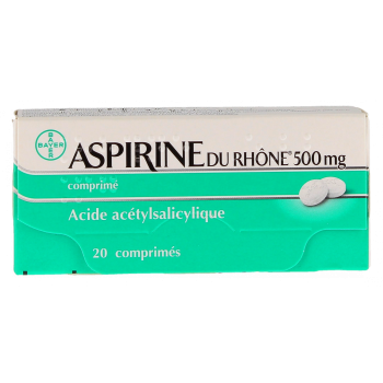 Aspirine du Rhône 500mg comprimés - boîte de 20 comprimés