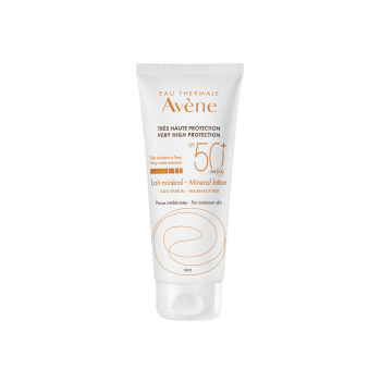 Lait minéral solaire très haute protection spf 50+ Avène - tube de 100 ml