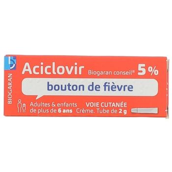 Aciclovir Biogaran conseil 5% crème - tube de 2 g