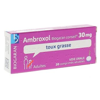 Ambroxol Biogaran Conseil 30mg - 20 comprimés sécables