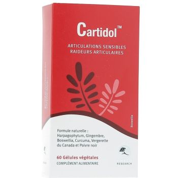 Cartidol Articulations sensibles Phyto Research - boite de 60 gélules végétales