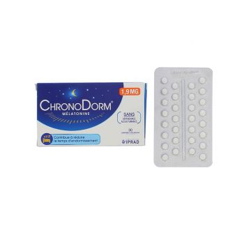 ChronoDorm Mélatonine 1.9mg Iprad - 30 comprimés