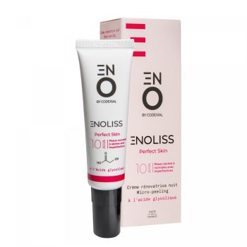 Enoliss Perfect Skin 10 AHA Crème rénovatrice nuit micro-peeling ENO laboratoire Codexial - tube de 30 ml