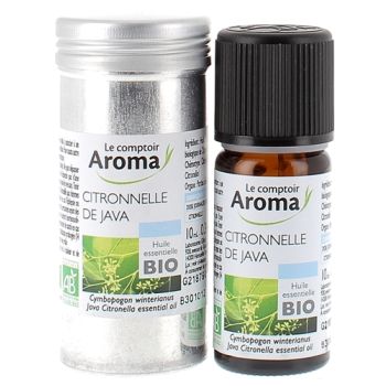 Huile essentielle de Citronnelle de Java Le comptoir Aroma - flacon de 10 ml