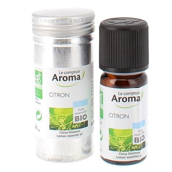 Huile essentielle de citron bio Le comptoir Aroma - flacon de 10 ml