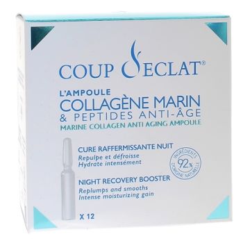 Collagène marin & Peptides anti-âge Coup d'éclat - boîte de 12 ampoules