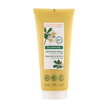 Crème douche nutritive au cupuaçu bio Fleur de Frangipanier Klorane - tube de 200 ml