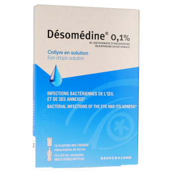 Desomedine 0.1% collyre en flacon - boîte de 10 flacons de 0,6ml