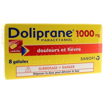 Doliprane 1000mg gélule - boîte de 8 gélules