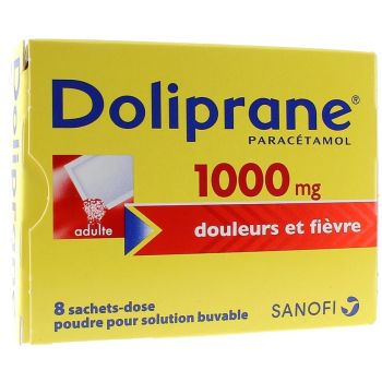 Doliprane 1000mg poudre pour solution buvable - 8 sachet-doses