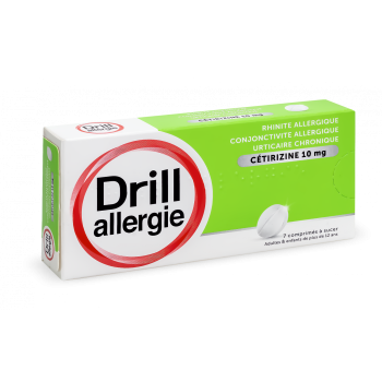 Drill Allergie Cétirizine 10mg - 7 comprimés à sucer