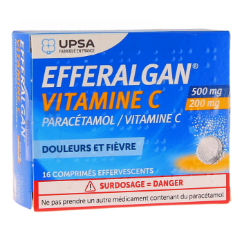 Efferalgan Vitamine C 500-200mg - boite de 16 comprimés effervescents