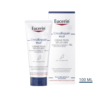 UreaRepair Plus crème pieds 10% d'urée Eucerin - tube de 100 ml