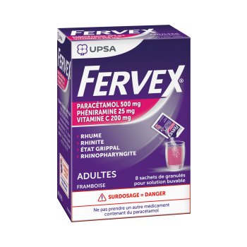 Fervex adultes framboise - 8 sachets