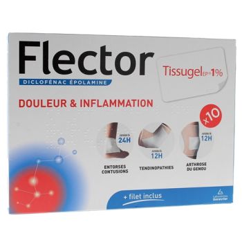 Flector Tissugel 1% EP - 10 emplâtres médicamenteux