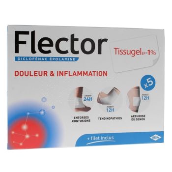 Flector Tissugel 1% EP - 5 emplâtres médicamenteux