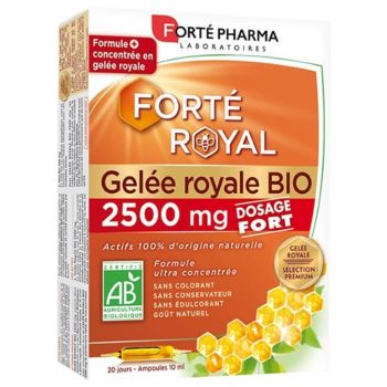 Forté Royal Gelée royale bio 2500 mg Forté Pharma - boîte de 20 ampoules