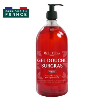 Gel douche surgras ambre Beauterra - flacon de 1 L