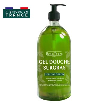 Gel douche surgras verveine citron Beauterra - flacon de 1 L