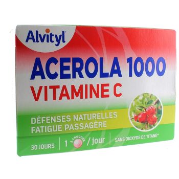 Alvityl Acérola 1000 vitamine C Urgo - boite de 30 comprimés