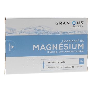 Granions de Magnésium 3,82mg - 30 ampoules de 2ml