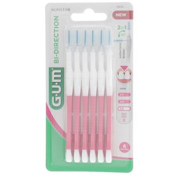 Brossette interdentaire Bi-direction 1.2 mm Gum - 6 brossettes