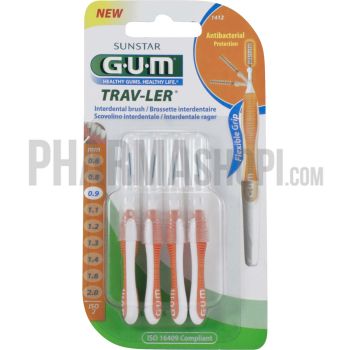 Brossette interdentaire antibactérienne Trav-ler 0.9 mm Gum - 4 brossettes