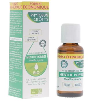 Huile essentielle de menthe poivrée Bio Phytosun arôms - flacon de 30 ml