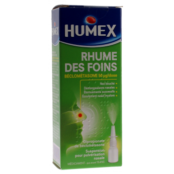 Humex rhume des foins à la béclomethasone 50µg/dose suspension pour pulvérisation nasale - flacon de 100 pulvérisations