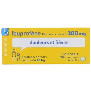 Ibuprofène Biogaran Conseil 200mg - 20 comprimés pelliculés