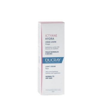 Ictyane hydra crème légère visage peaux normales à sèches Ducray - tube de 40 ml