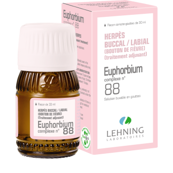 Euphorbium complexe n°88 solution buvable en gouttes Lehning - flacon de 30 ml