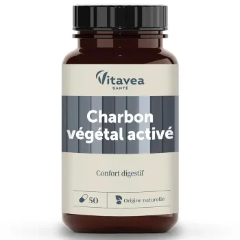 Charbon végétal activé Vitavea - boîte de 50 gélules