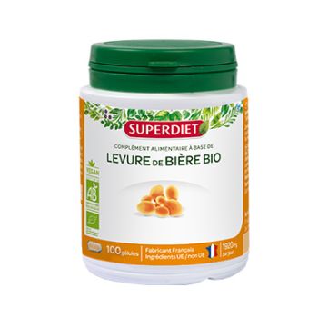 Levure de bière bio Super Diet - boite de 100 gélules