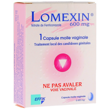 Lomexin 600mg capsule molle vaginale - boîte d'une capsule